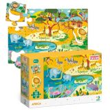 Dodo Dodo Puzzle s tříděním obrázků Afrika 18 dílků