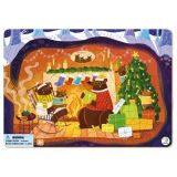 Dodo Dodo Puzzle rámové Medvědí vánoční pohádka 53 dílků