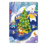 Dodo Dodo Puzzle rámové Zvířátka na bruslích 53 dílků