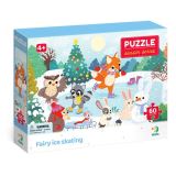 Dodo Dodo Puzzle roční období - Pohádkové bruslení 60 dílků
