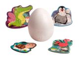 Top Bright Puzzle Mláďata ve vejci, dřevěné s hračkou