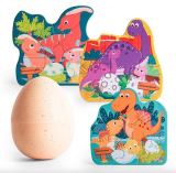 Top Bright Puzzle Dinosauři ve vejci, dřevěné s hračkou