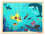 Top Bright Puzzle Podmořský svět, dřevěné