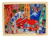 Top Bright Puzzle Hasiči, dřevěné