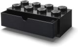 LEGO Úložný box LEGO stolní 8 se zásuvkou - černý