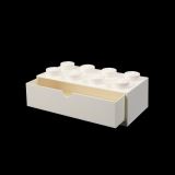 LEGO Úložný box LEGO stolní 8 se zásuvkou - bílý
