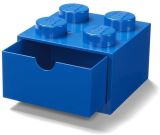 LEGO Úložný box LEGO stolní 4 se zásuvkou - modrý