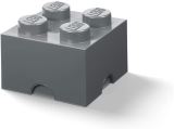 LEGO Úložný box LEGO 4 - tmavě šedý