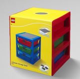 LEGO Organizér LEGO se třemi zásuvkami - červený