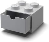 LEGO Úložný box LEGO stolní 4 se zásuvkou - šedý