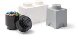 LEGO Úložný box LEGO Multi-Pack 3 ks - černý, bílý, šedý