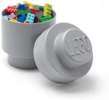 LEGO Úložný box LEGO kulatý - šedý