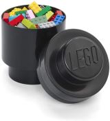 LEGO Úložný box LEGO kulatý - černý