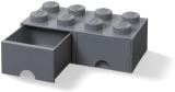 LEGO Úložný box LEGO s šuplíky 8 - tmavě šedý