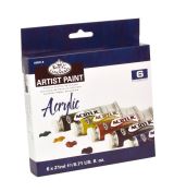 Royal & Langnickel Akrylové barvy Royal & Langnicke ARTIST 6x21 ml