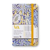 Bookaroo Bookaroo V&A Kapesní zápisník A6 - Morris Tulip & Willow