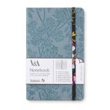 Bookaroo Bookaroo V&A Zápisník A5 - Kilburn Black Flora