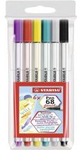 Stabilo Fixa STABILO Pen 68 brush sada 6 ks v pouzdru PVC