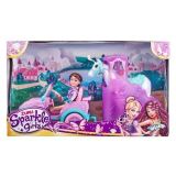 EPEE Sparkle Girlz Panenka s jeepem a přívěsem s koněm