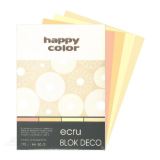 Happy Color Blok s barevnmi papry A4 Deco 170 g - ecru odstny