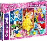 CLEMENTONI Clementoni Puzzle Briliant - Princezny 104 dílků