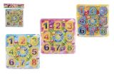 Teddies Hlavolam Kuličky s čísly plastový 13x13cm (4 barvy)