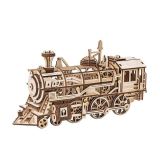 NiXiM NiXiM Dřevěné 3D puzzle - Lokomotíva mechanická