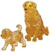 HCM Kinzel Puzzle: Zlatý retrívr a štěně / 44 dílků 3D Crystal puzzle