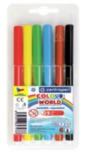 Centropen Centropen Fixy COLOUR WORLD 7550 trojboké, sada 6 barev