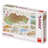 Dino Puzzle mapa Slovenska 2000 dílků