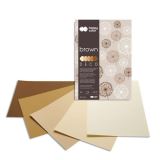 Happy Color Blok s barevnými papíry A4 Deco 170 g - hnědé odstíny