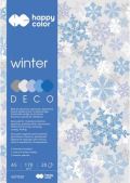 Happy Color Blok s barevnými papíry A4 Deco 170 g - zima