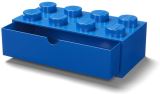 LEGO Úložný box LEGO stolní 8 se zásuvkou - modrý