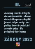 kolektiv autorů Zákony 2022 II/A Občanský zákoník - Obchodní korporace, Občanský soudní řád, Jednací řád pro soudy,