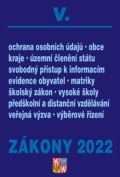 kolektiv autor Zkony V/2022 - Veejn sprva, koly, kraje, obce, zemn celky - pln znn po novelch k 1. 1. 2