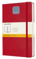 Moleskine Moleskine Zápisník Expanded červený L, linkovaný, tvrdý