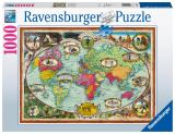 Ravensburger Ravensburger Puzzle - Kolem světa na kole 1000 dílků