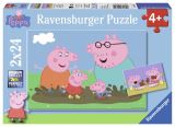 Ravensburger Ravensburger Puzzle Prasátko Peppa - Šťastná rodina 2x24 dílků