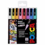 Posca Posca Sada akrylových popisovačů 0,9-1,3 mm - pastelové barvy 8 ks