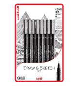 Uni Uni Pin Sada linerů - Draw and Sketch 8 ks
