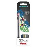 Pentel Pero gelové Pentel Hybrid Dual Metallic K110 - černé, červené, stříbrné, zlaté 1mm / sada 4ks