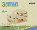 JRK Kladno Dřevěné 3D puzzle - Jeep