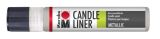 Marabu Marabu Candle Liner na svíčky - metalický stříbrný 25 ml