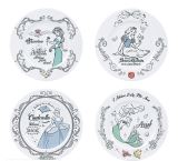 AbyStyle Disney Sada porcelánových talířů - Princezny (4 ks)