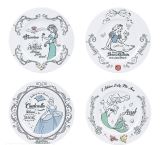 AbyStyle Disney Sada porcelnovch tal - Princezny (4 ks)