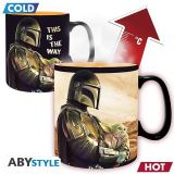AbyStyle Mandalorian Měnící keramický hrnek 460 ml - Mando&Grogu