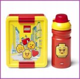 LEGO Svačinový set LEGO ICONIC Girl (láhev a box) - žlutá/červená