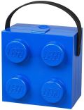 LEGO Svačinový box LEGO s rukojetí - modrý