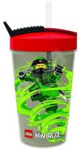 LEGO Kelímek s brčkem LEGO Ninjago Classic - červená