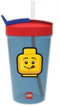 LEGO Kelímek s brčkem LEGO ICONIC Classic - červená/modrá